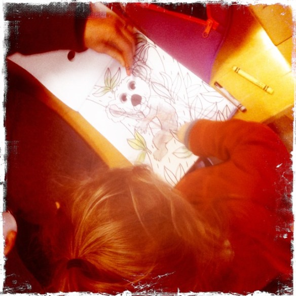 Keeping Amaya entertained with one of her most favourite pastimes.