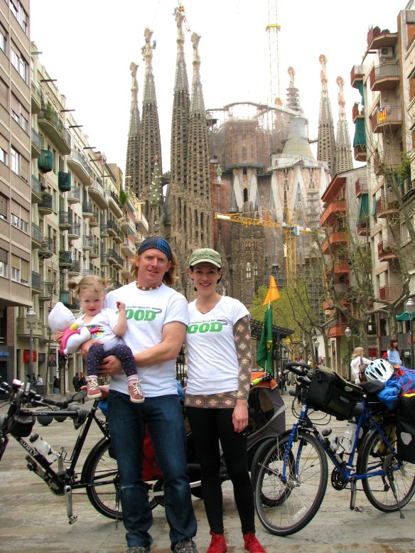 The all important shot in front of Gaudi's iconic Sagrada Familia.