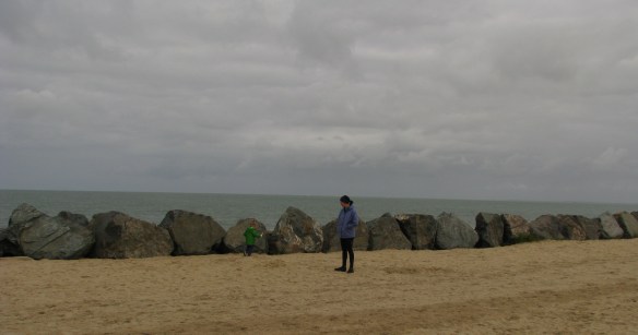 Moody sky, not exactly a perfect day for the beach but we try to enjoy these small moments despite the weather