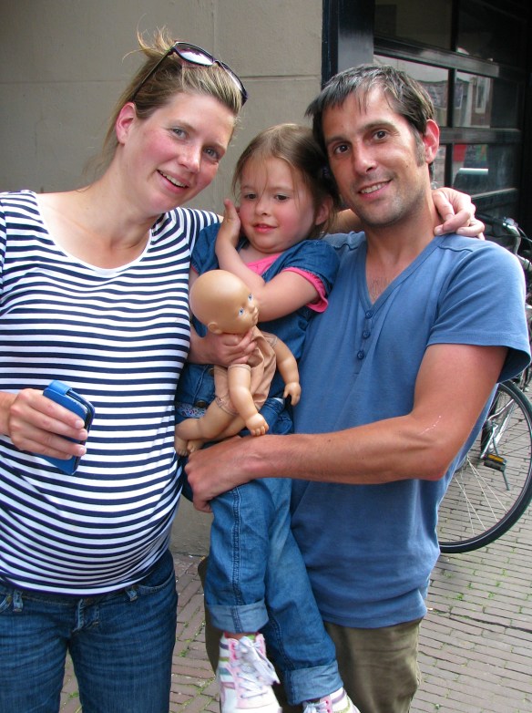 Elisa, Alex and Lola at the music festival