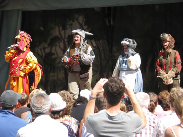 The Grimm Brother's fable is acted out every Sunday in the town square.